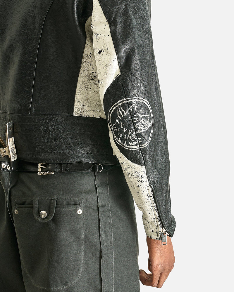 Enfants Riches Deprimes Men's Jackets Dog in Restraint Leather Jacket in Black/White