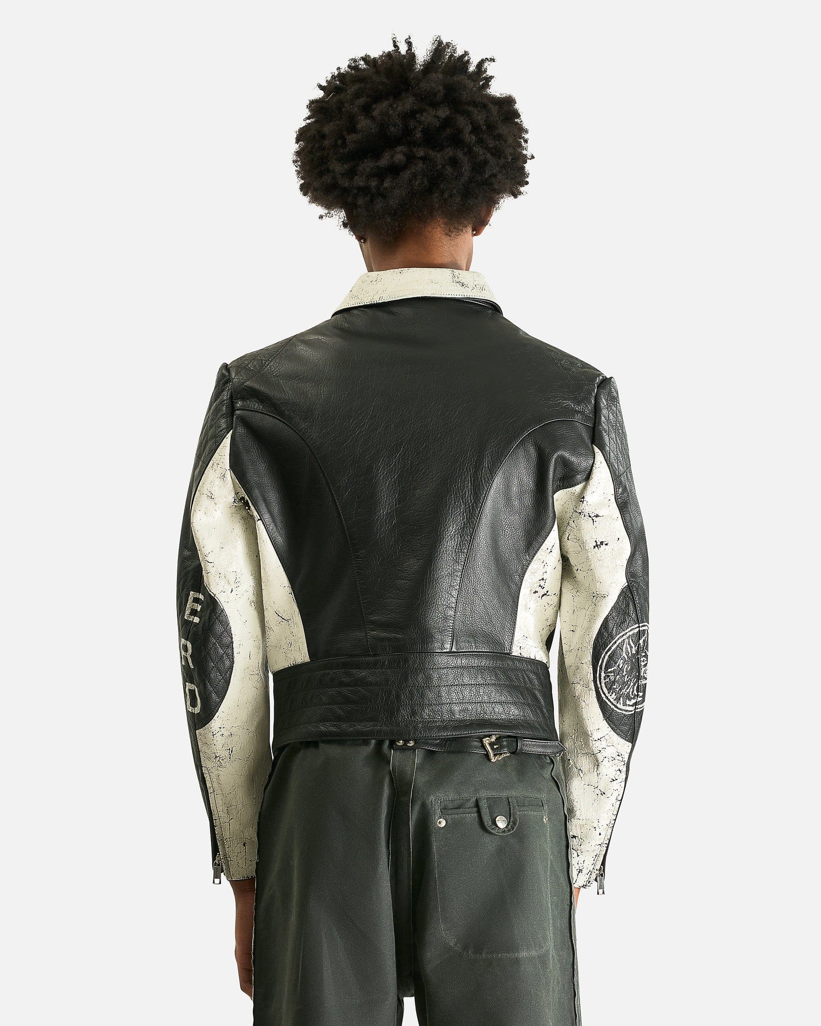 Enfants Riches Deprimes Men's Jackets Dog in Restraint Leather Jacket in Black/White