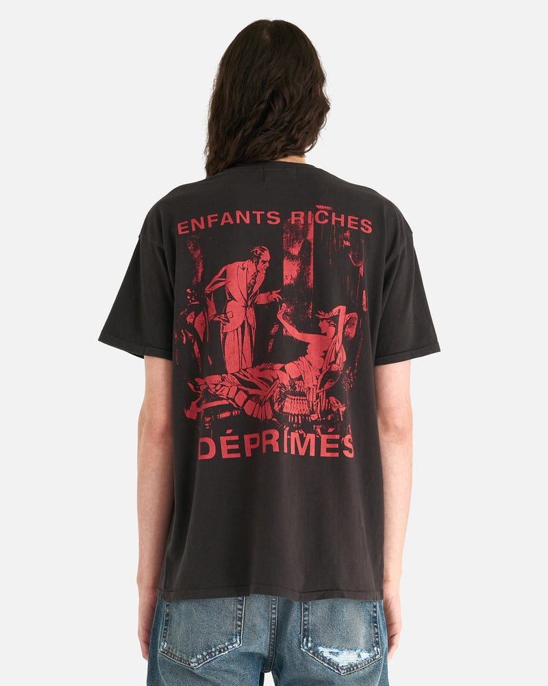 Enfants Riches Deprimes Men's T-Shirts Dorothy Dunked T-Shirt in Faded Black
