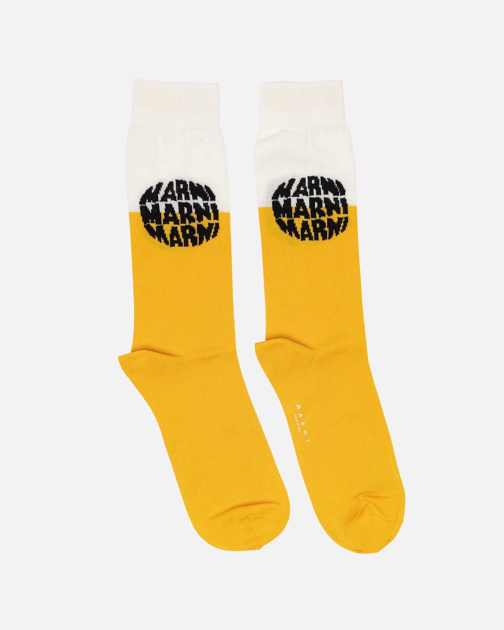 Marni Men's Socks Dot Logo Socks in Maize