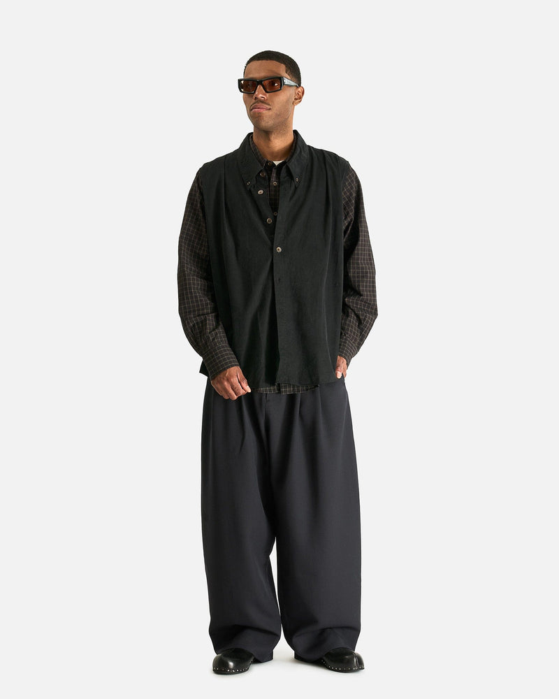 Our Legacy Men's Shirts Double Borrowed Shirt in Black Faux Lumberjack Check