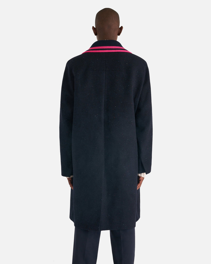 Botter Men's Coat Double Breasted Coat in Speck Navy