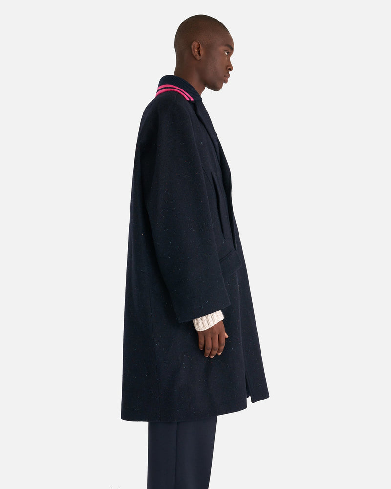 Botter Men's Coat Double Breasted Coat in Speck Navy