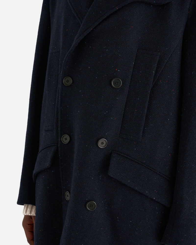 Botter Men's Coat Double Breasted Coat in Speck Navy