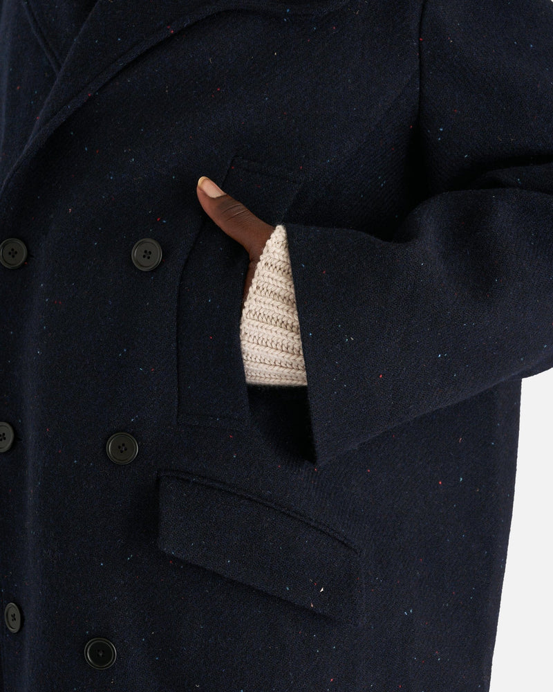 Botter Men's Coat Double Breasted Coat in Speck Navy
