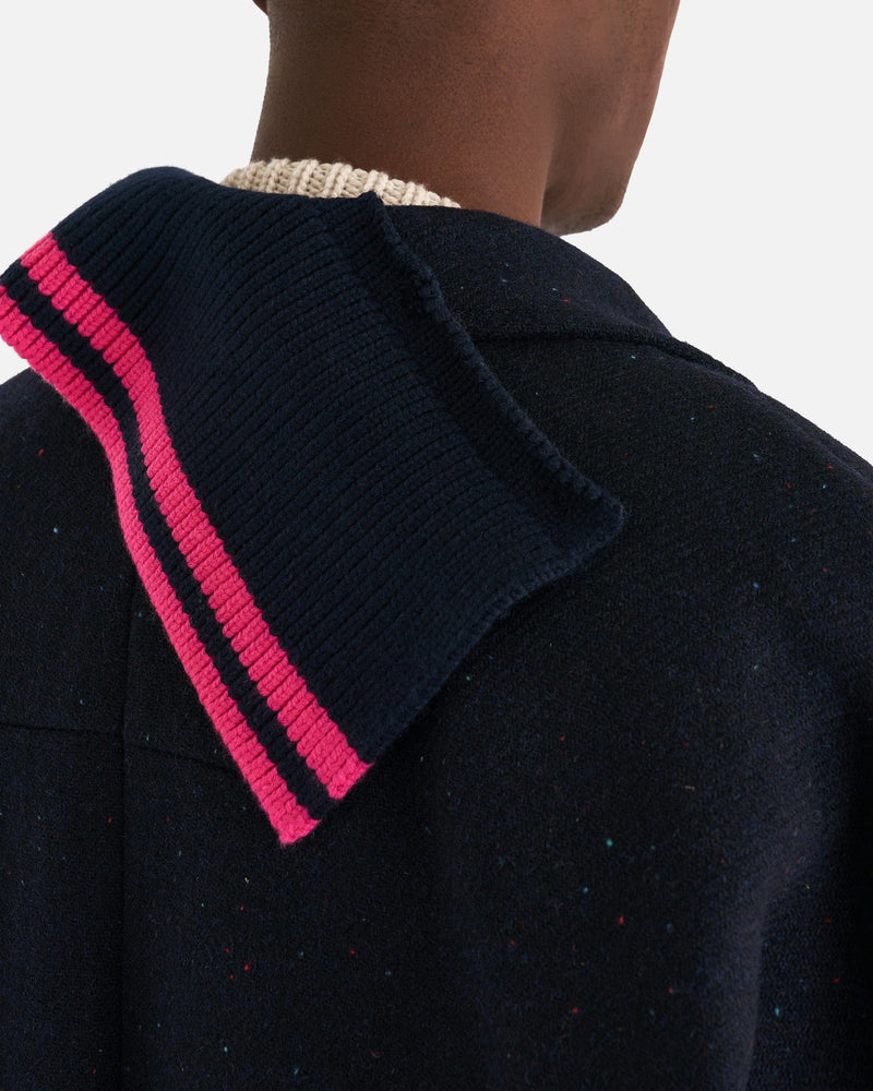 Botter Men's Coat Double Breasted Coat in Speck Navy