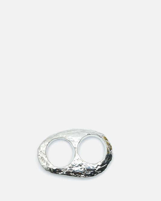 Homme Plissé Issey Miyake Jewelry OS Double Cavern Ring in Riverside Gray