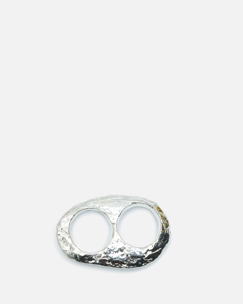Homme Plissé Issey Miyake Jewelry OS Double Cavern Ring in Riverside Gray