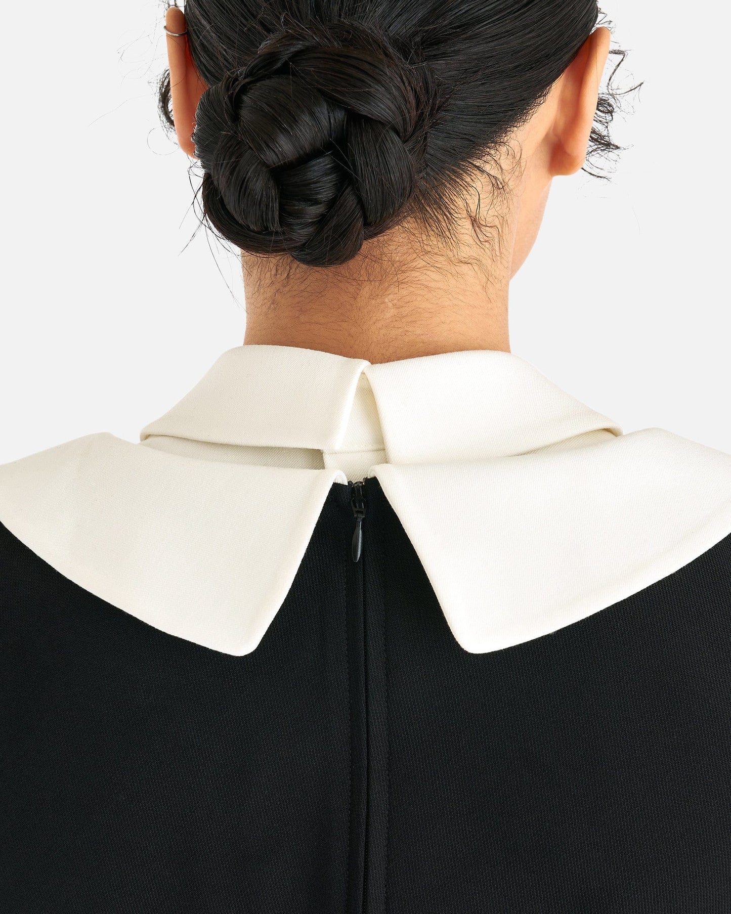 ShuShu/Tong Women Tops Double Collar Long-Sleeved Top in Black