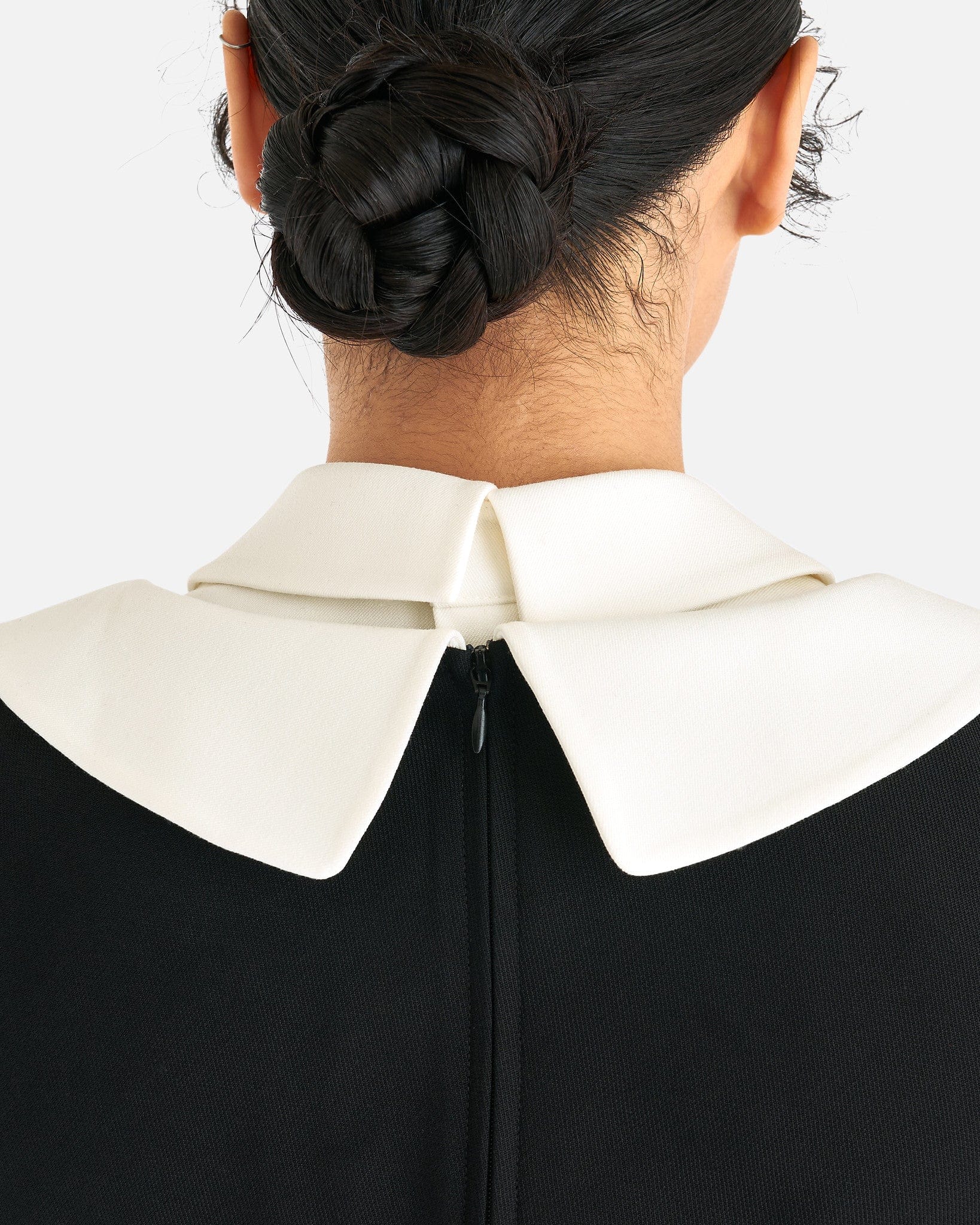 ShuShu/Tong Women Tops Double Collar Long-Sleeved Top in Black