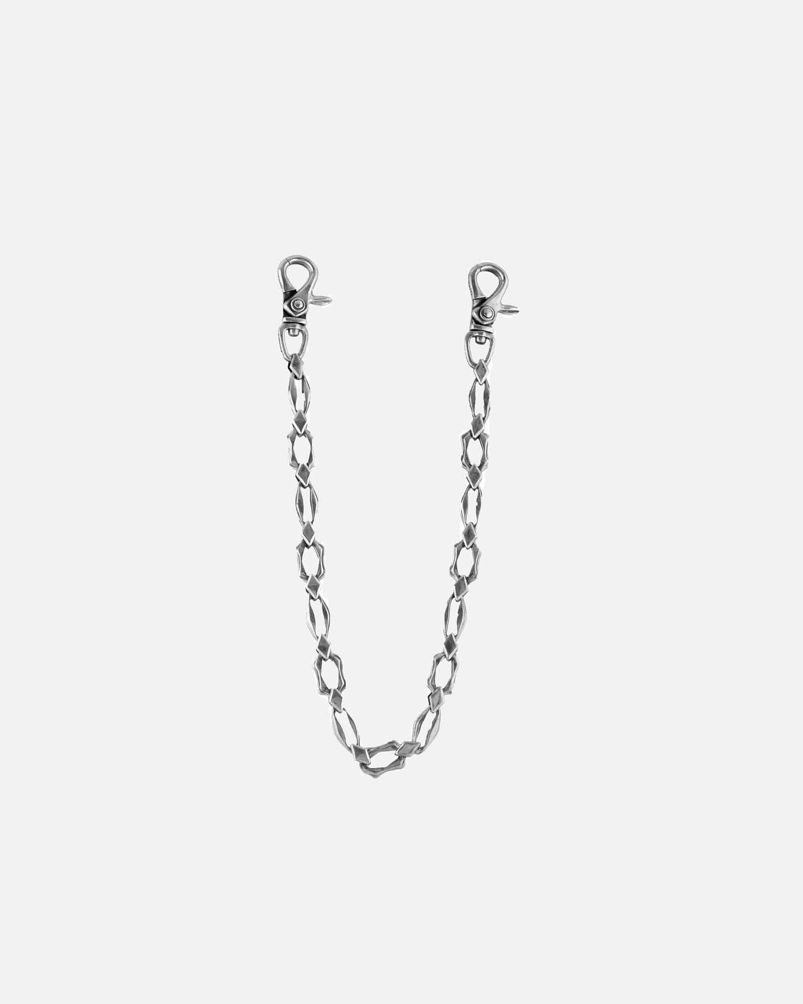Yohji Yamamoto Pour Homme Jewelry 03 Double Hook Wallet Chain in Silver