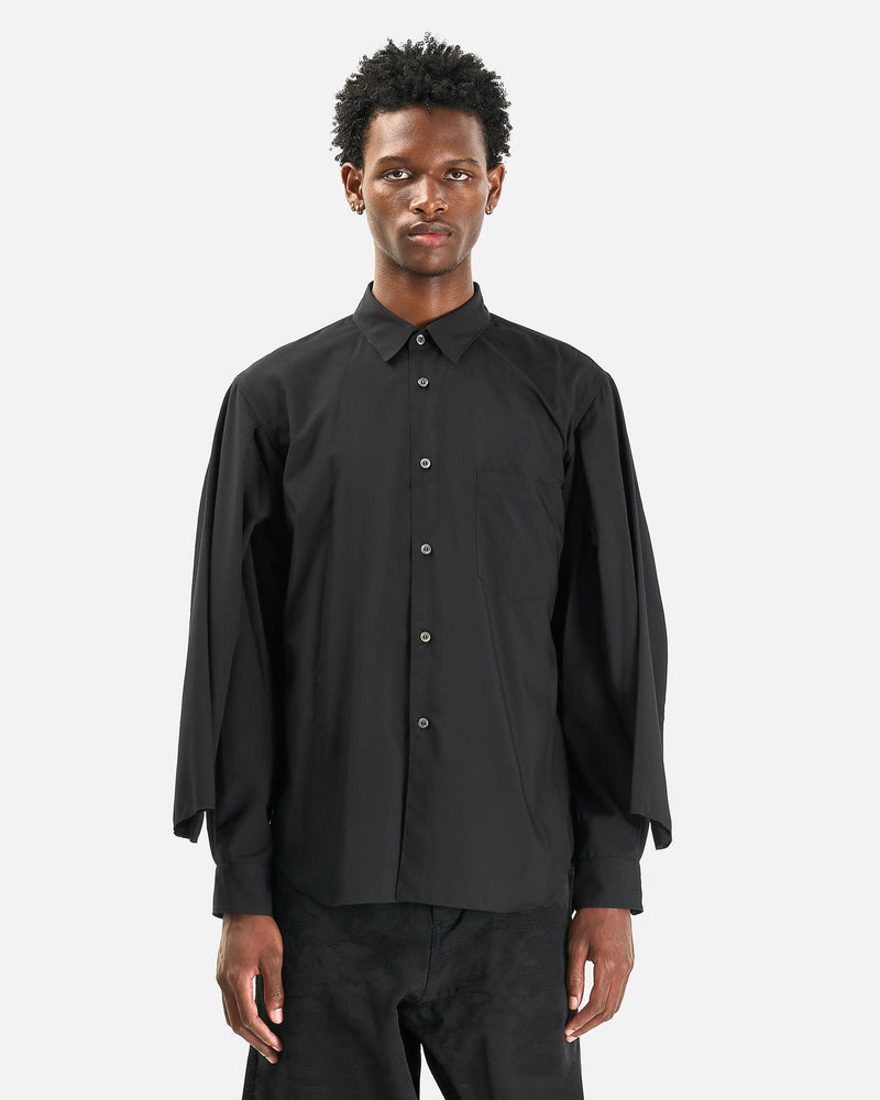 men's long sleeve black dress shirt Shop Slim Fit Stretch Hidden collar Double Long Sleeve Shirt in
