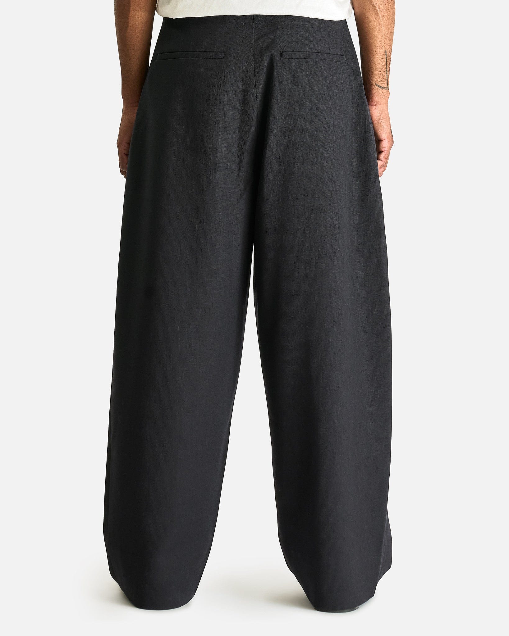 Studio Nicholson Men's Pants Double Pleat Volume Pant in Pewter