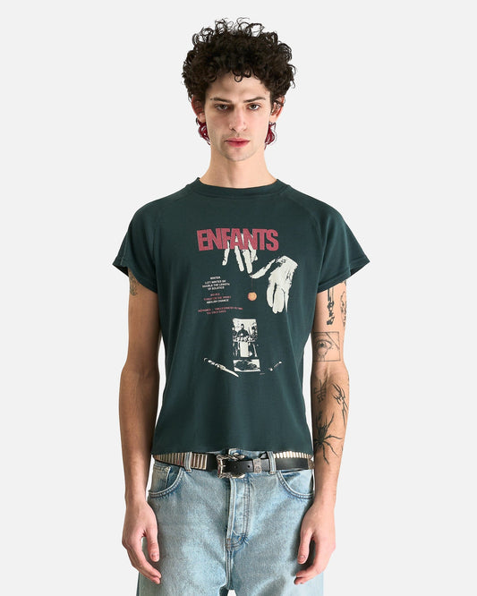 Enfants Riches Deprimes Men's T-Shirts Double the Length of Solstice Raglan T-Shirt in Faded Green