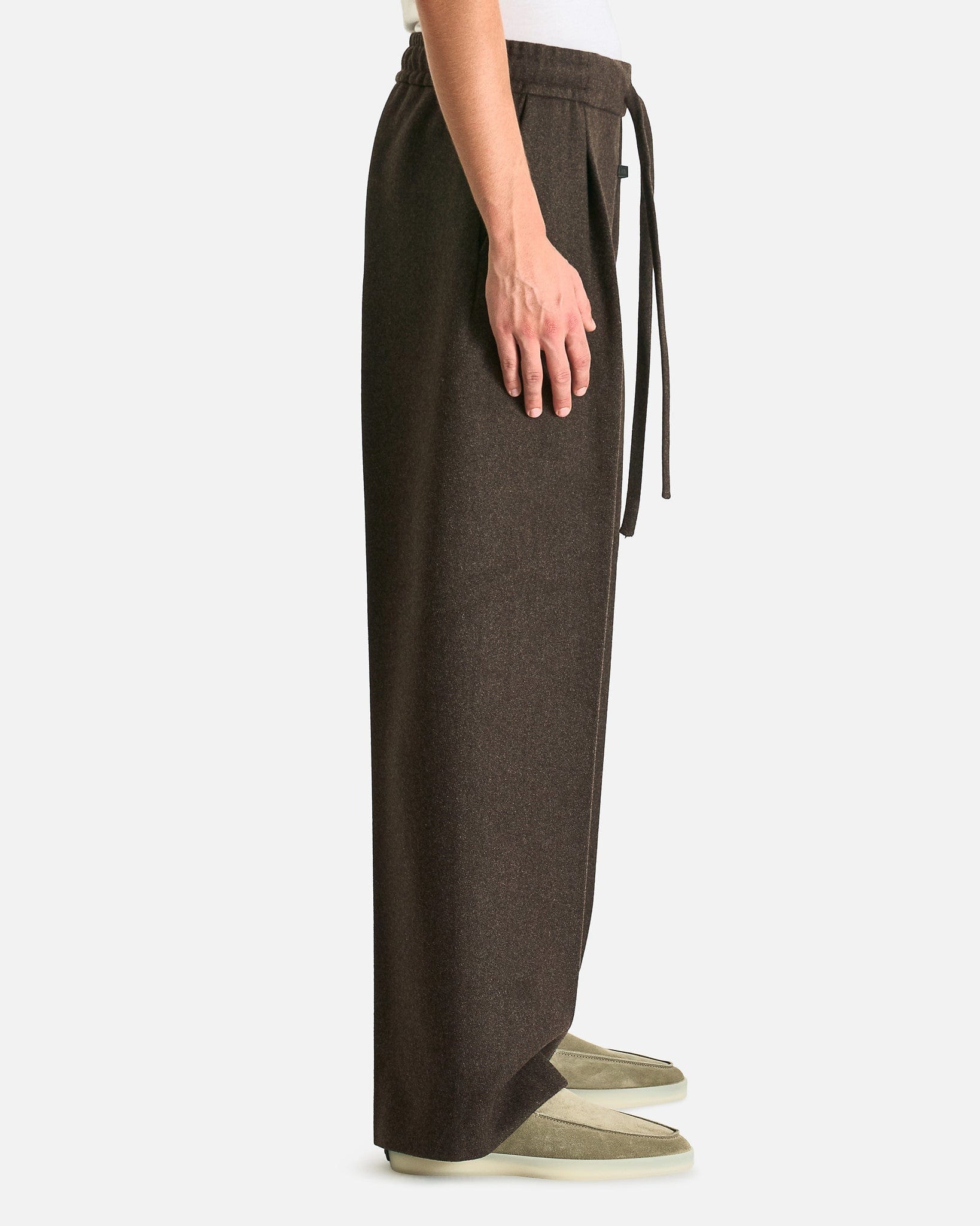 Fear of God Men's Jeans Drawstring Wide Leg Pant in Melange Mocha