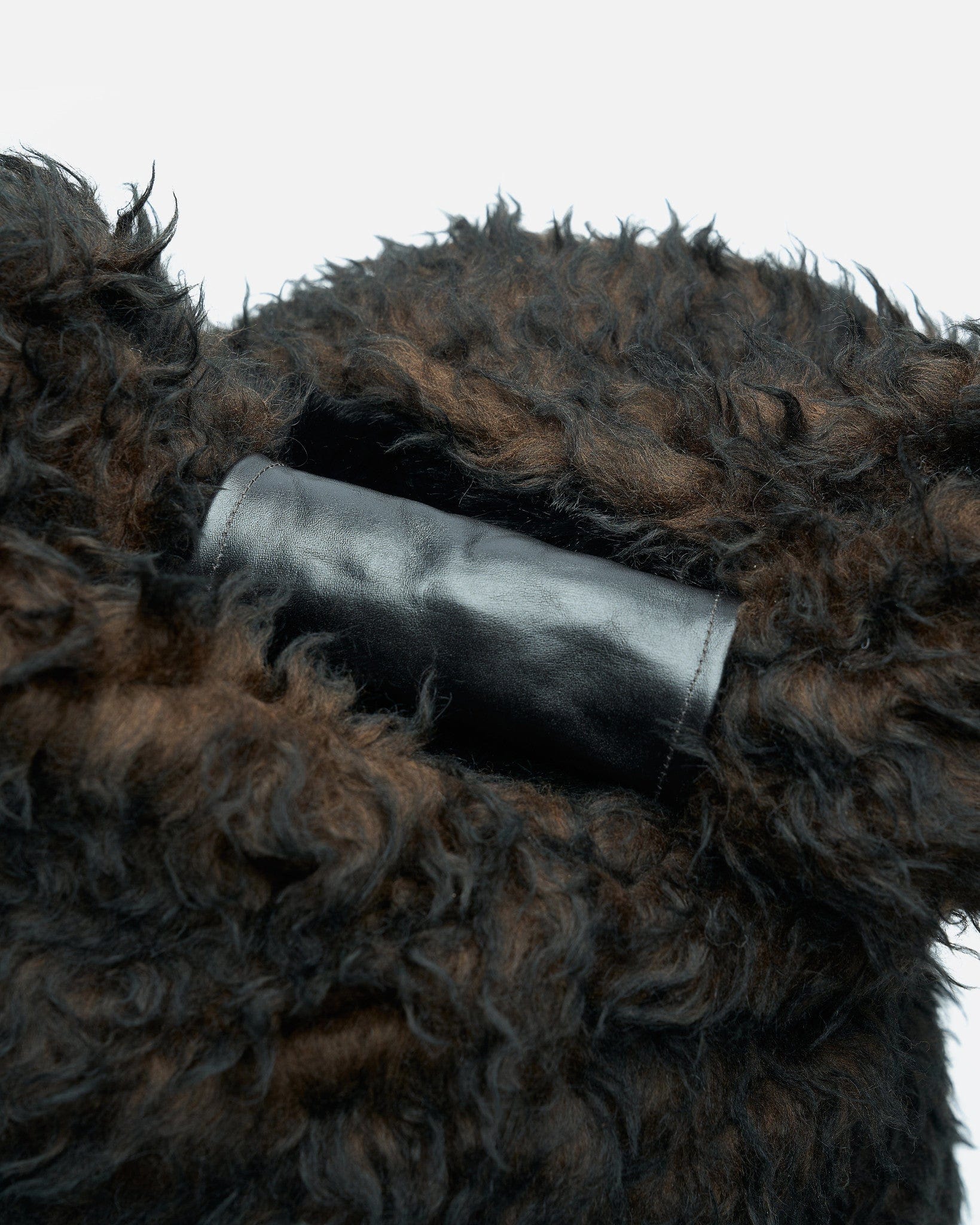 Our Legacy Men's Bags OS Drip Bag in Ombre Brown Hairy Wool