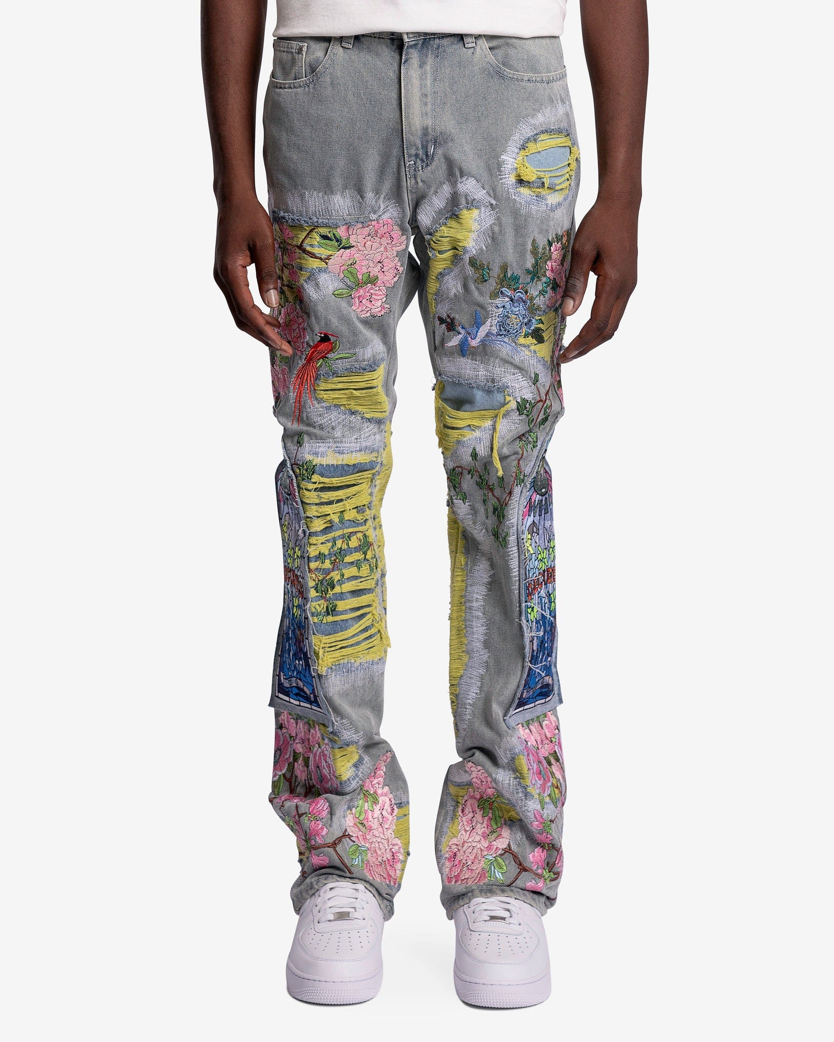 Who Decides War Men's Jeans Durhams Fusion Denim in Sky/Multi