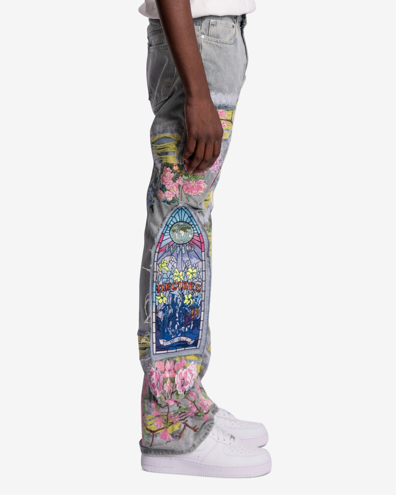 Who Decides War Men's Jeans Durhams Fusion Denim in Sky/Multi