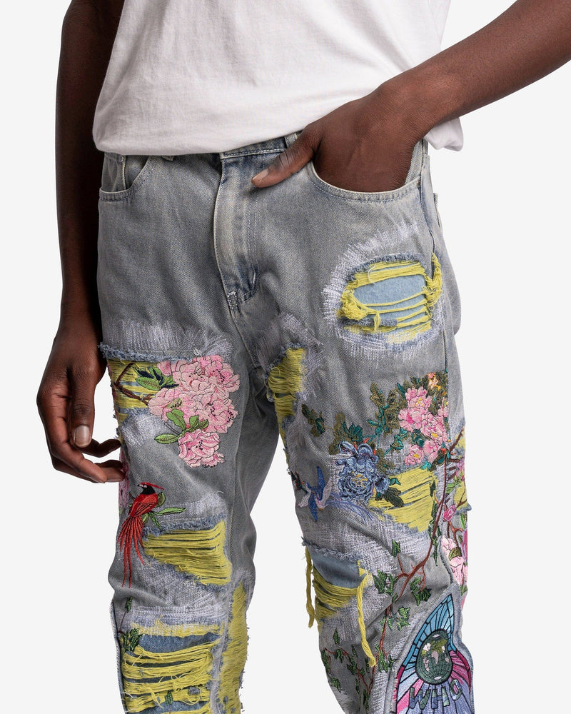 Who Decides War Men's Jeans Durhams Fusion Denim in Sky/Multi