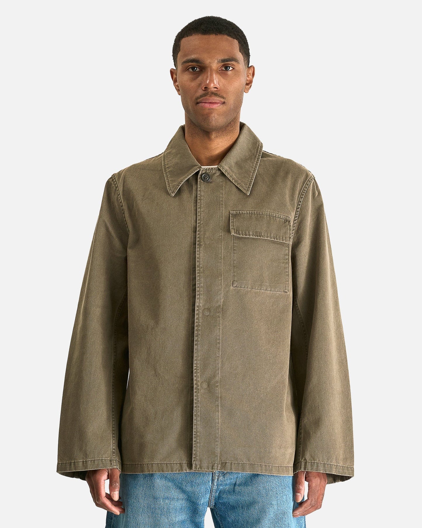 Our Legacy Men's Jackets Dutch Work Jacket in Ditch Wash Out Twill