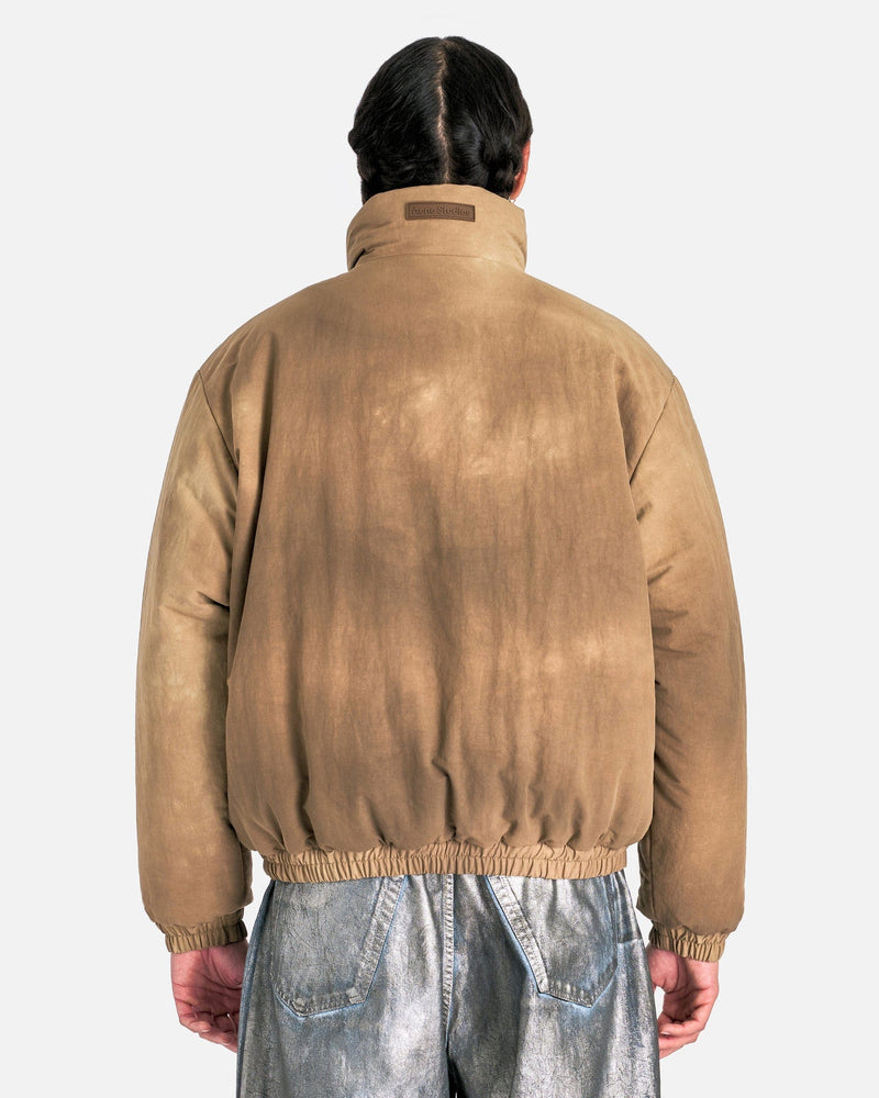 Acne Studios Men's Jackets Dyed Puffer Jacket in Camel Beige