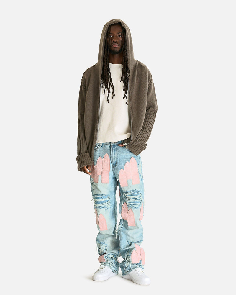 Who Decides War Men's Jeans Easter Pink Denim in Sky/Rose