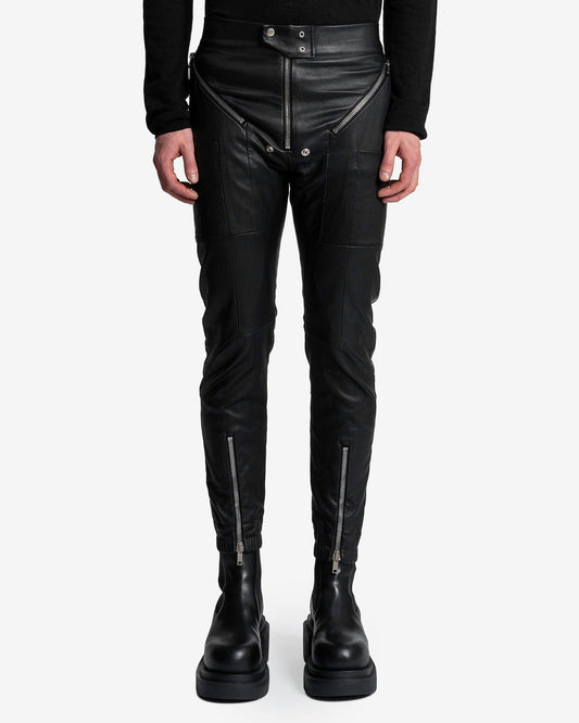 Rick Owens Men's Pants Easy Strobe Cargos in Black