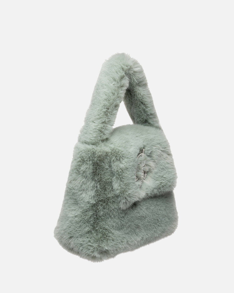 Blumarine Women Bags O/S Eco Fur Bag with Logo in Light Green