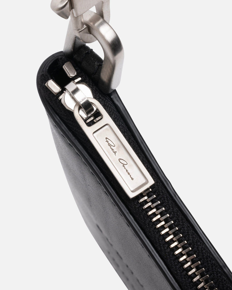 Rick Owens Leather Goods EDFU Neck Wallet in Black