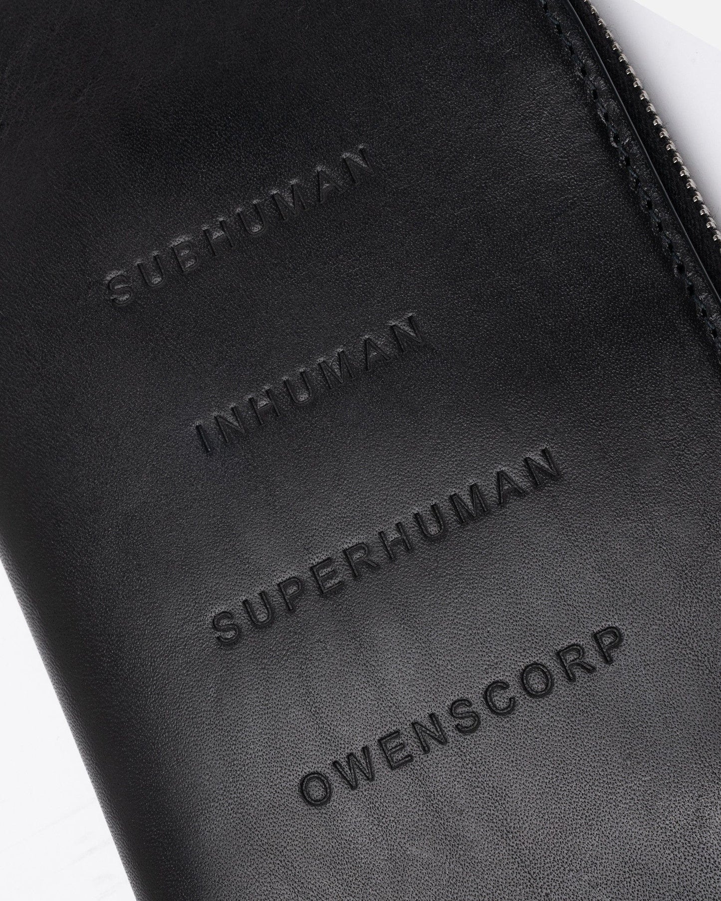 Rick Owens Leather Goods EDFU Neck Wallet in Black