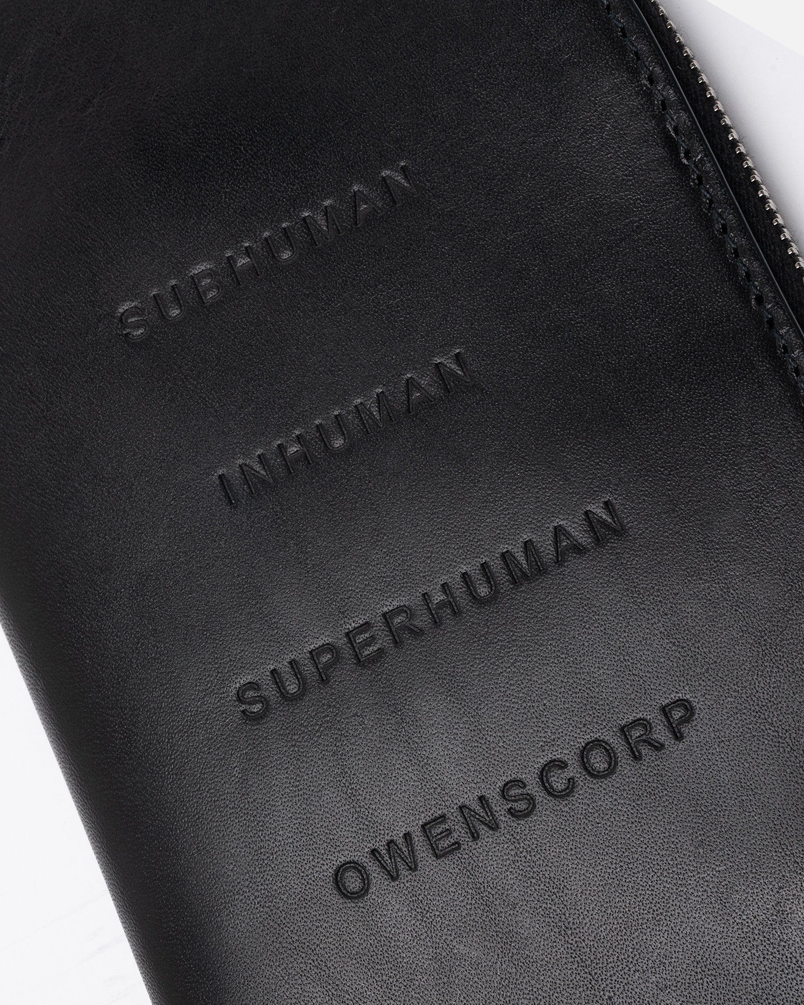 Rick Owens Leather Goods EDFU Neck Wallet in Black