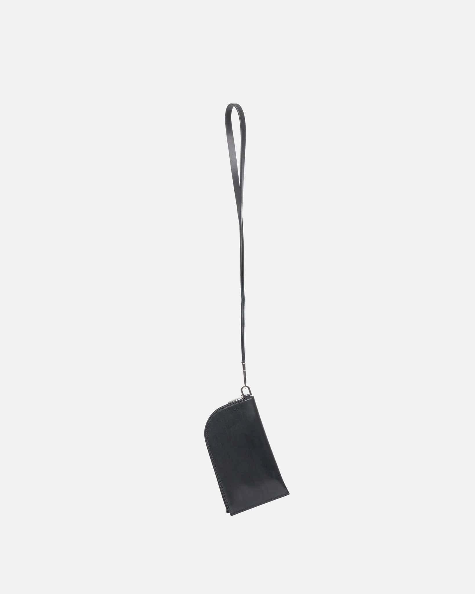 Rick Owens Leather Goods EDFU Neck Wallet in Black