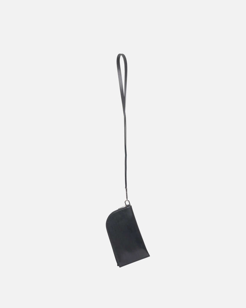 Rick Owens Leather Goods EDFU Neck Wallet in Black