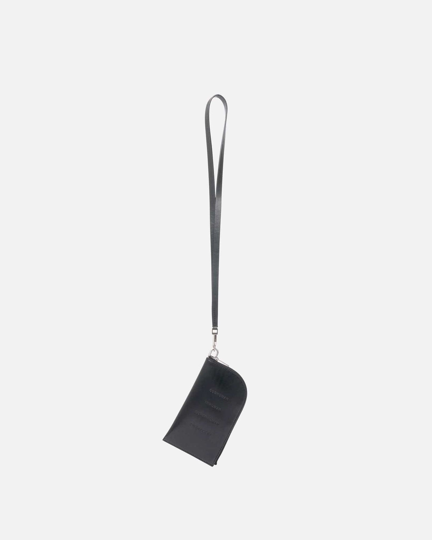 Rick Owens Leather Goods EDFU Neck Wallet in Black
