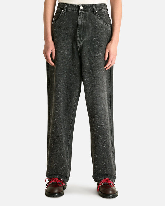 NAMACHEKO Men's Jeans Edmund Hand Pilled Jeans in Dark Gray