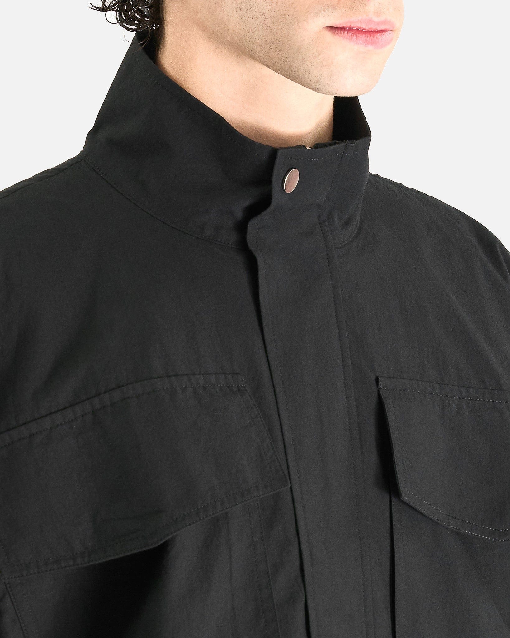 Studio Nicholson Men's Jackets Elasticated Waist Jacket in Washed Black