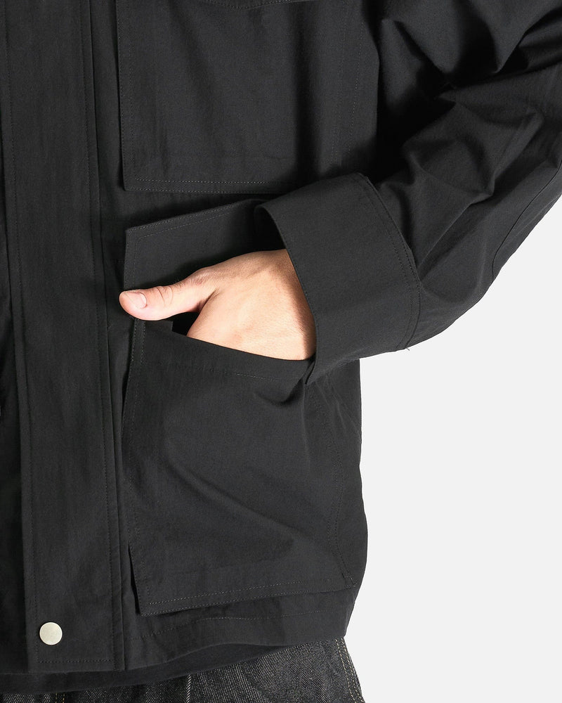 Studio Nicholson Men's Jackets Elasticated Waist Jacket in Washed Black