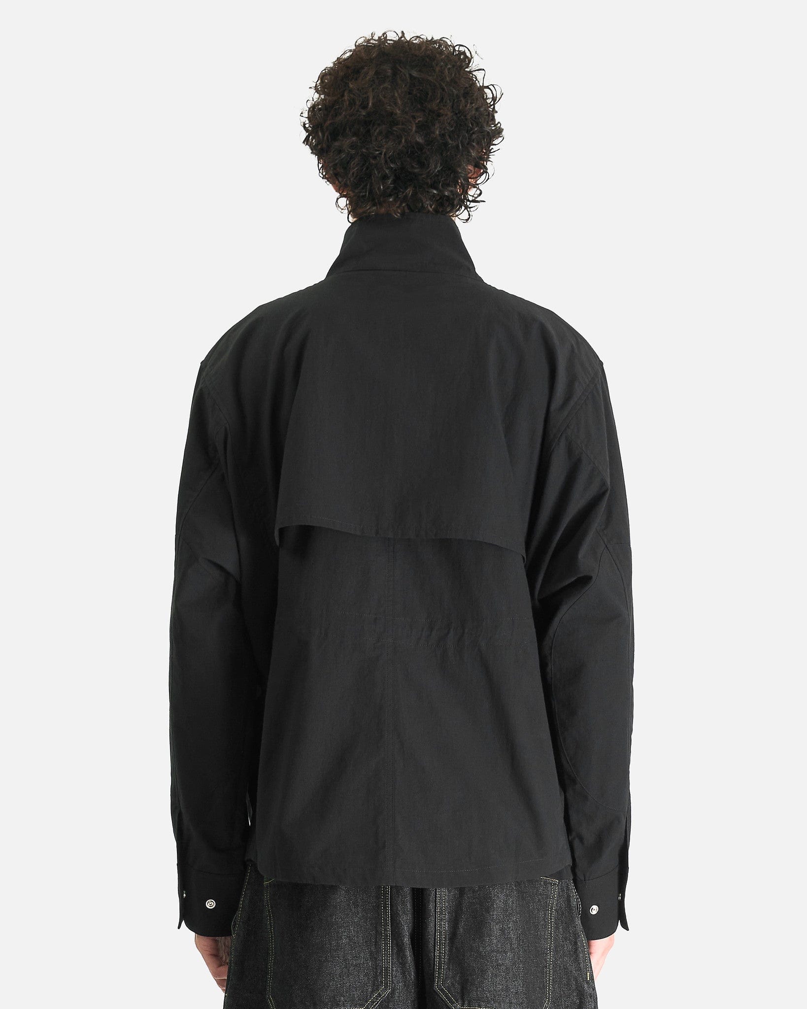 Studio Nicholson Men's Jackets Elasticated Waist Jacket in Washed Black