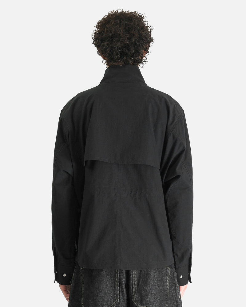 Studio Nicholson Men's Jackets Elasticated Waist Jacket in Washed Black