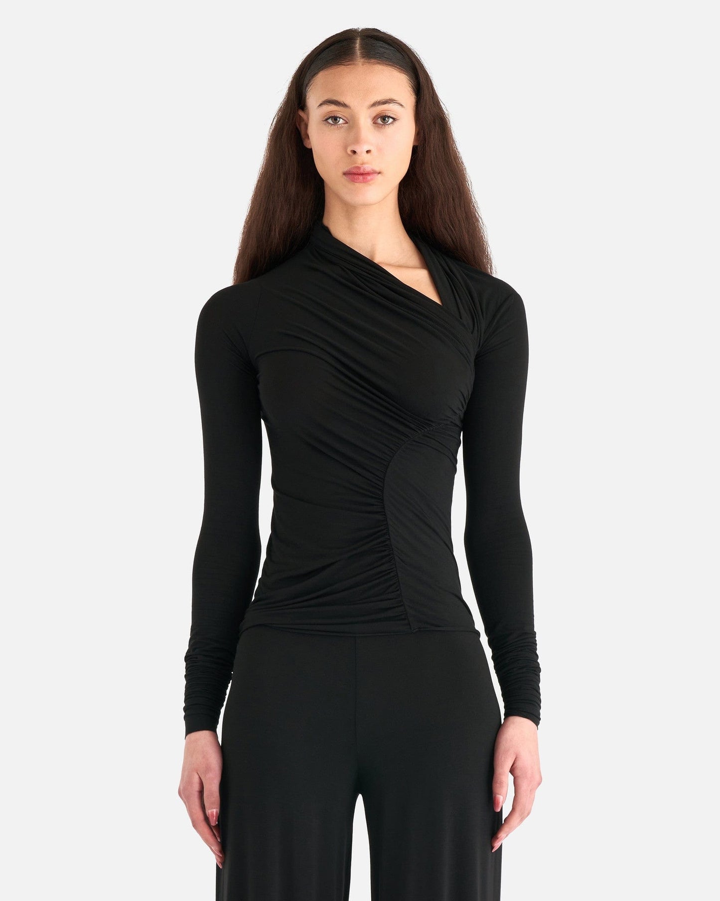 Rick Owens Lilies Women T-Shirts Elise Top in Black