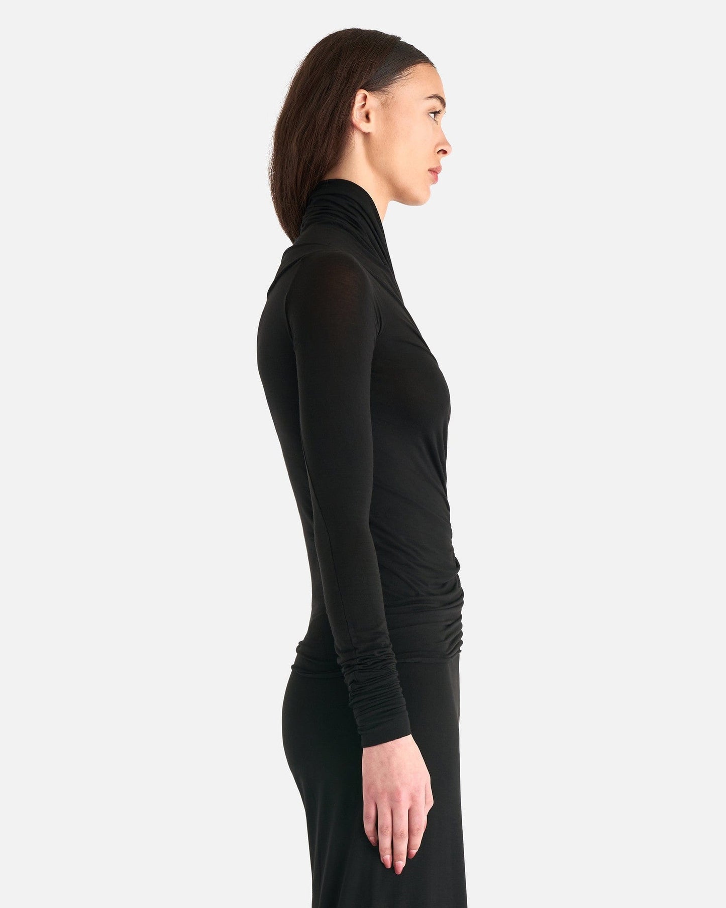 Rick Owens Lilies Women T-Shirts Elise Top in Black