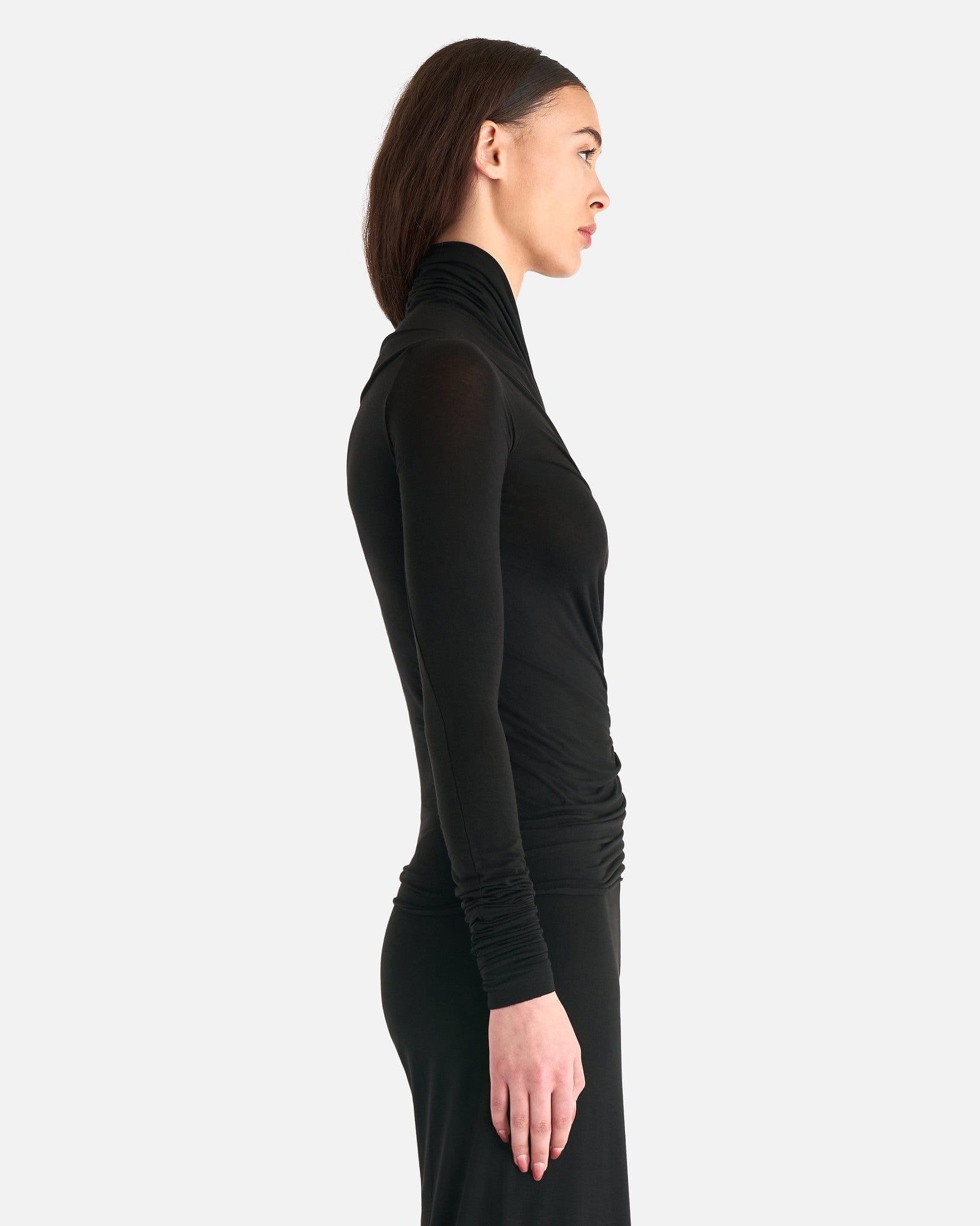 Rick Owens Lilies Women T-Shirts Elise Top in Black