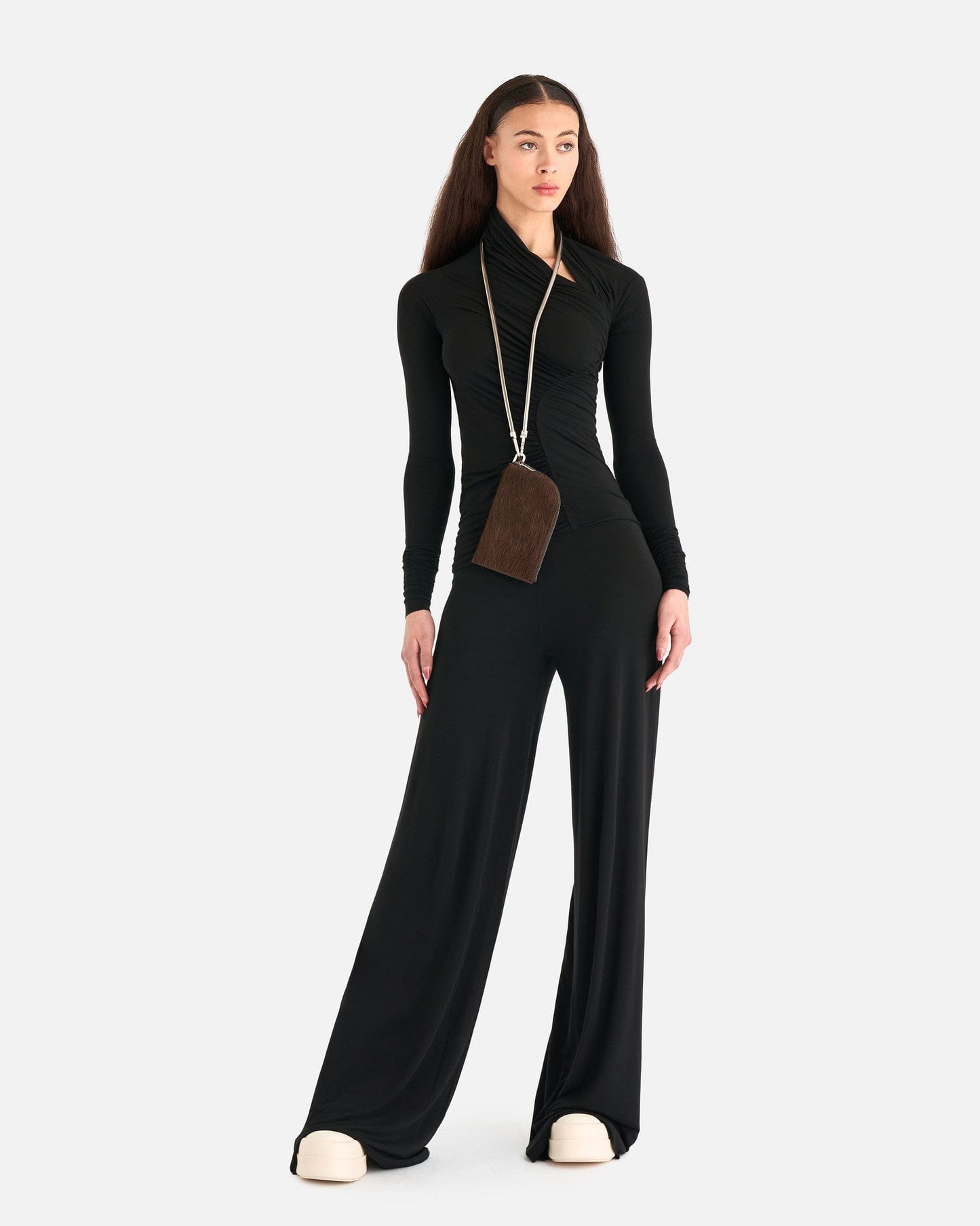 Rick Owens Lilies Women T-Shirts Elise Top in Black