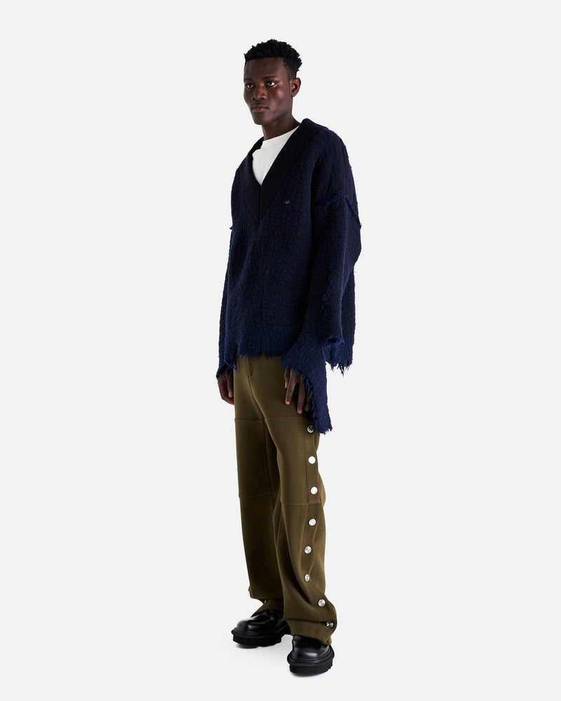 NAMACHEKO Men Sweaters S Elmet V-Neck in Navy