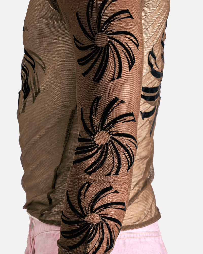 Acne Studios Men's Tops Elope Spin Logo Hood in Almond Brown