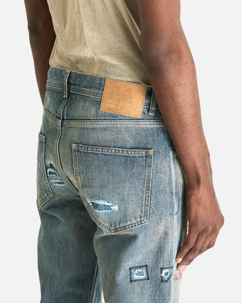 Enfants Riches Deprimes Men's Jeans Elvis Texas Flare Jeans in Antique Blue