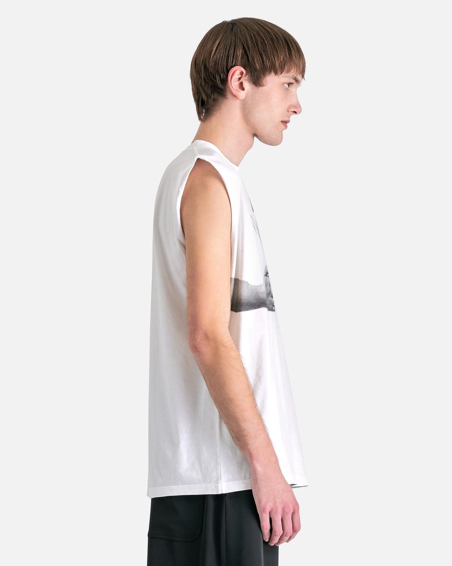 MM6 Maison Margiela Men's Tops Embrace Tank Top in White