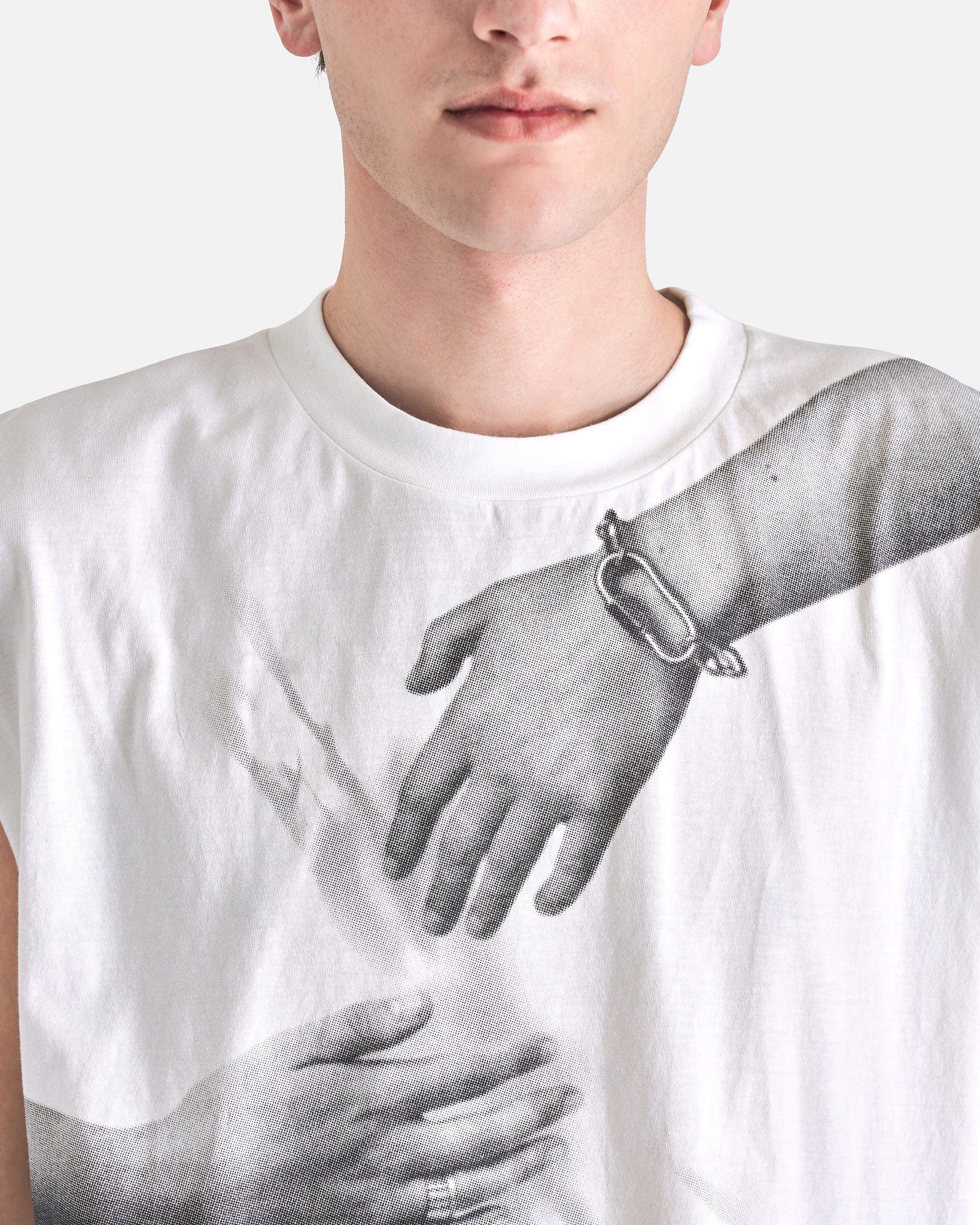 MM6 Maison Margiela Men's Tops Embrace Tank Top in White