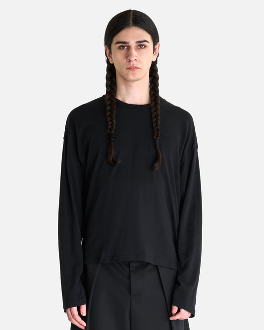 Ann Demeulemeester Men's T-shirts Emil "Hollow Sound" T-Shirt in Black