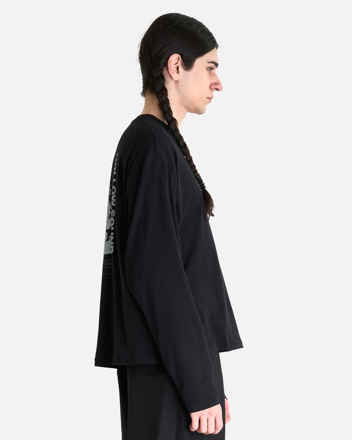 Ann Demeulemeester Men's T-shirts Emil "Hollow Sound" T-Shirt in Black